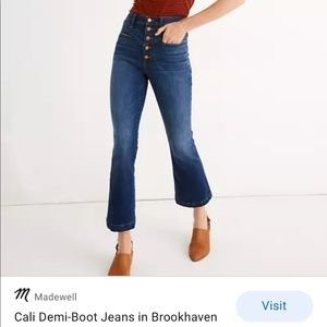 Madewell Cali Demi-boot Jeans In Brookhaven Wash